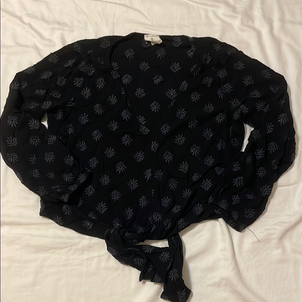 Black Floral Blouse